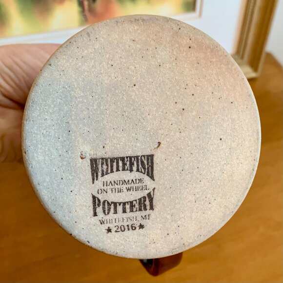 Beautiful Whitefish Pottery Handmade "Big Sky Country" Montana Coffee/Tea Mug - Picture 3 of 3